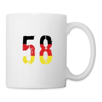 58 Zahl Deutschland Trikot - Tasse - Weiß - Rechts