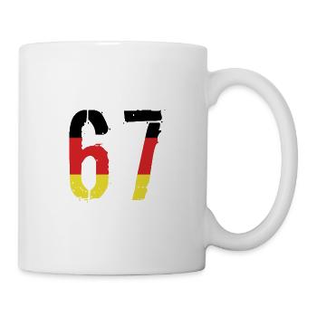 67 Zahl Deutschland Trikot - Tasse - Weiß - Rechts
