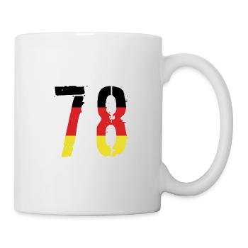 78 Zahl Deutschland Trikot - Tasse - Weiß - Rechts