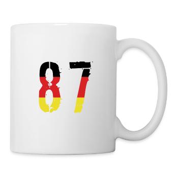 87 Zahl Deutschland Trikot - Tasse - Weiß - Rechts