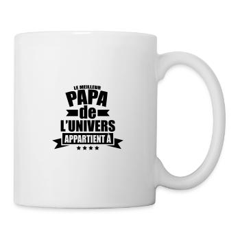 le meilleur papa de l'univers appartient à - Mug blanc - blanc - Droite
