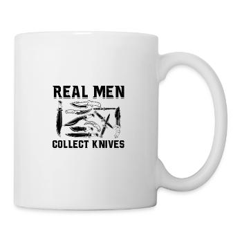 Messer Sammeln Sprüche | Messersammlung Geschenke - Tasse - Weiß - Rechts