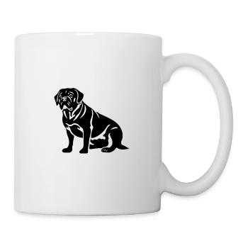 Pug Hund Mops - Tasse - Weiß - Rechts