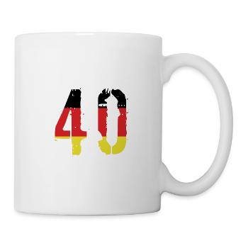 40 Zahl Deutschland Trikot - Tasse - Weiß - Rechts