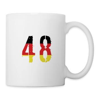 48 Zahl Deutschland Trikot - Tasse - Weiß - Rechts