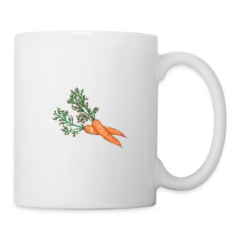 Retro vintage grunge style carrots carrots - Mug - white - Right