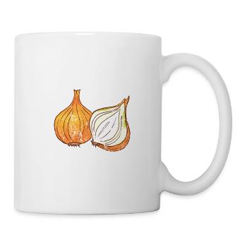 Oignons de style grunge vintage rétro - Mug blanc - blanc - Droite