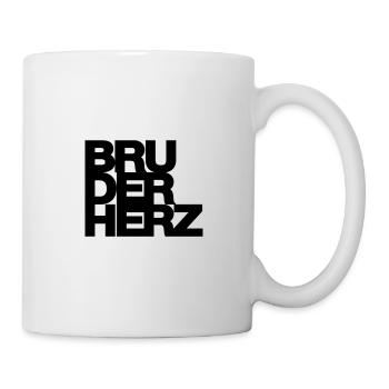 Bruderherz, Bruder, Geschenk, Idee, Geschwister - Tasse - Weiß - Rechts
