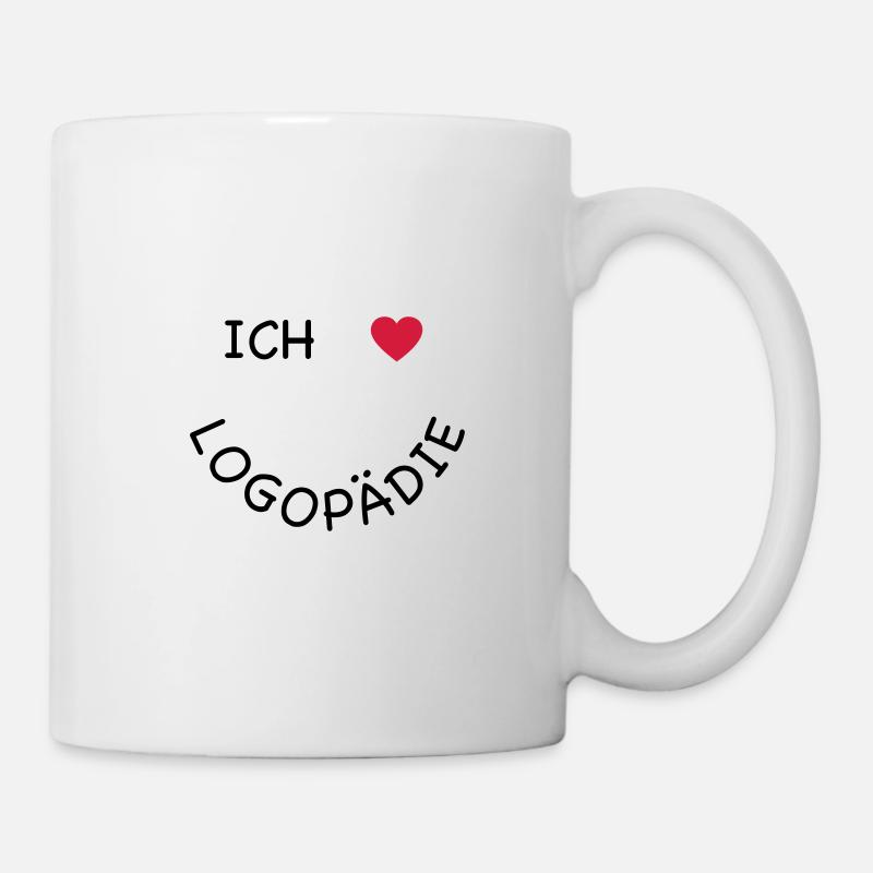 Ich liebe Logopädie - Tasse - Weiß