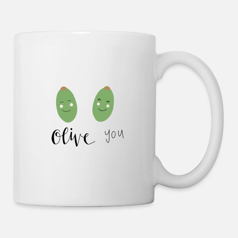 Olive Handlettering Saying - Mug - white