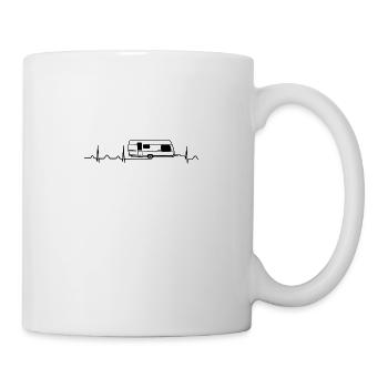 Heartbeat Camper Caravan black - Mug - white - Right