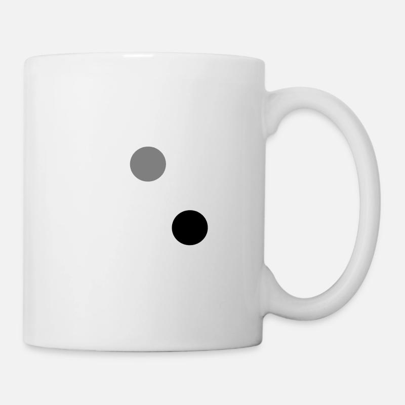 Triokugeln weiß grau schwarz - Tasse - Weiß
