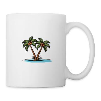 Palmen Insel Urlaub - Tasse - Weiß - Rechts