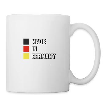 Made in Germany Deutschland Design  - Tasse - Weiß - Rechts