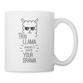 Wortspiel Lama- This lama doesnt want your drama - Tasse - Weiß - Rechts