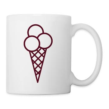 crème glacée - Mug blanc - blanc - Droite
