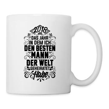 Hochzeit 2018 - Bester Mann Geschenk - Tasse - Weiß - Rechts