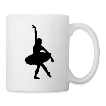 Ballerina Silhouette / Prima Ballet Dancer - Mug - white - Right
