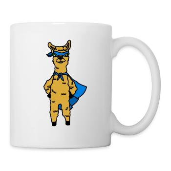 Superlama Lama Superheld Comic Llama Superhero - Mug - white - Right