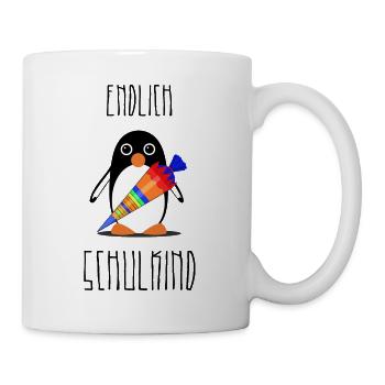Endlich Schulkind - Tasse - Weiß - Rechts