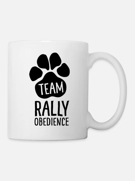 Team Rally Obedience - Dog Paw - Dog Sports - Mug - white