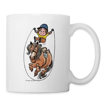 Thelwell Cheval Fait Saut À La Corde - Mug blanc - blanc - Droite