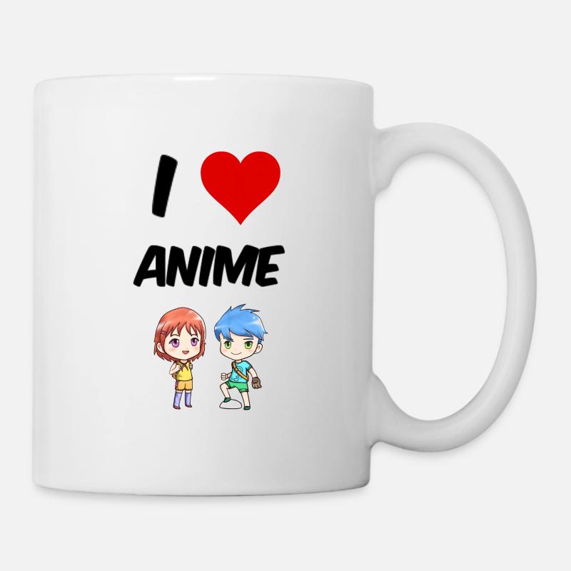 j'aime l'anime - Mug blanc - blanc