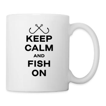 Angeln Fischen Geschenk Angler Fischer Fisch Keep - Tasse - Weiß - Rechts