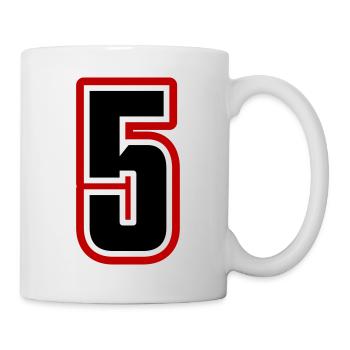 5 Number symbol - Mug - white - Right