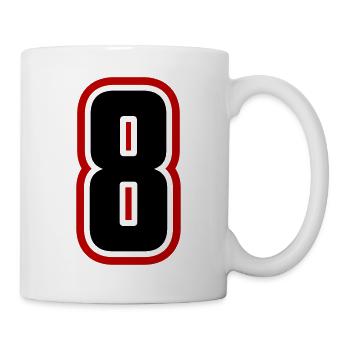 8 nombre symbole - Mug blanc - blanc - Droite