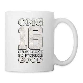 16ÈME ANNIVERSAIRE 2006 ENFIN 16 ANS SWEET 16 - Mug blanc - blanc - Droite