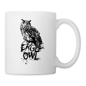 Eagle Owl Uhu Eule Bubo Bubo - Mug - white - Right