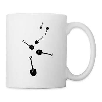 Shovel icon silhouette - Mug - white - Right