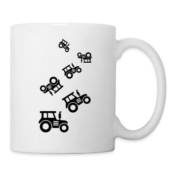 Tractor icon silhouette - Mug - white - Right