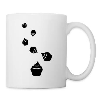 Icône Muffin Silhouette - Mug blanc - blanc - Droite