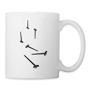 Icône du symbole de hockey sur glace - Mug blanc - blanc - Droite