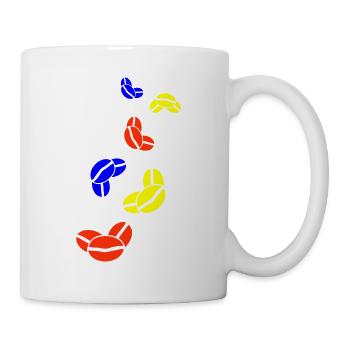 Kaffeebohne Symbol - Tasse - Weiß - Rechts