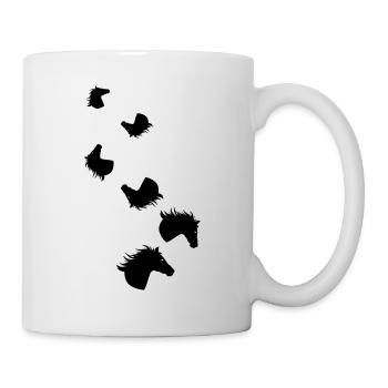 Pferd Horse icon - Tasse - Weiß - Rechts