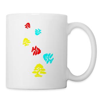 Bonsai icon Symbol - Tasse - Weiß - Rechts