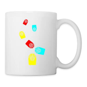 Pommes fast food symbol - Tasse - Weiß - Rechts