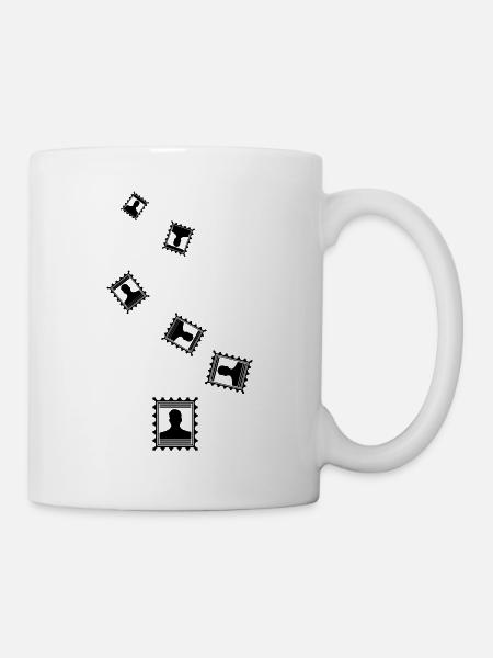 Briefmarke icon - Tasse - Weiß