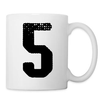 Maillot numéro 5 - Mug blanc - blanc - Droite