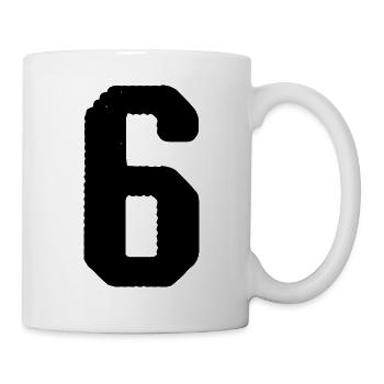 Maillot numéro 6 - Mug blanc - blanc - Droite