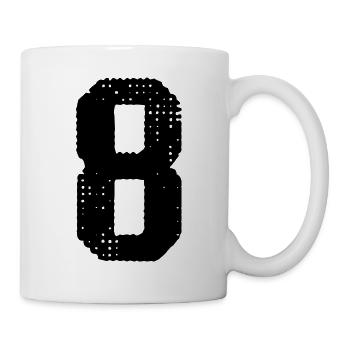 Maillot à 8 chiffres - Mug blanc - blanc - Droite