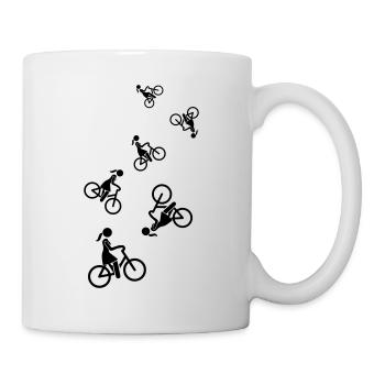 Radfahren Fahrrad Icon - Tasse - Weiß - Rechts