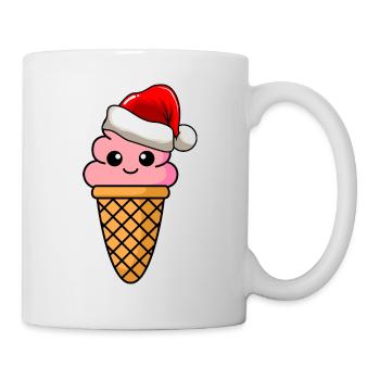 Ice Cream Weihnachten Comic Xmas - Tasse - Weiß - Rechts