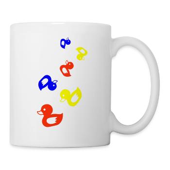 Icône de canard - Mug blanc - blanc - Droite