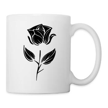 Symbole de la rose - Mug blanc - blanc - Droite