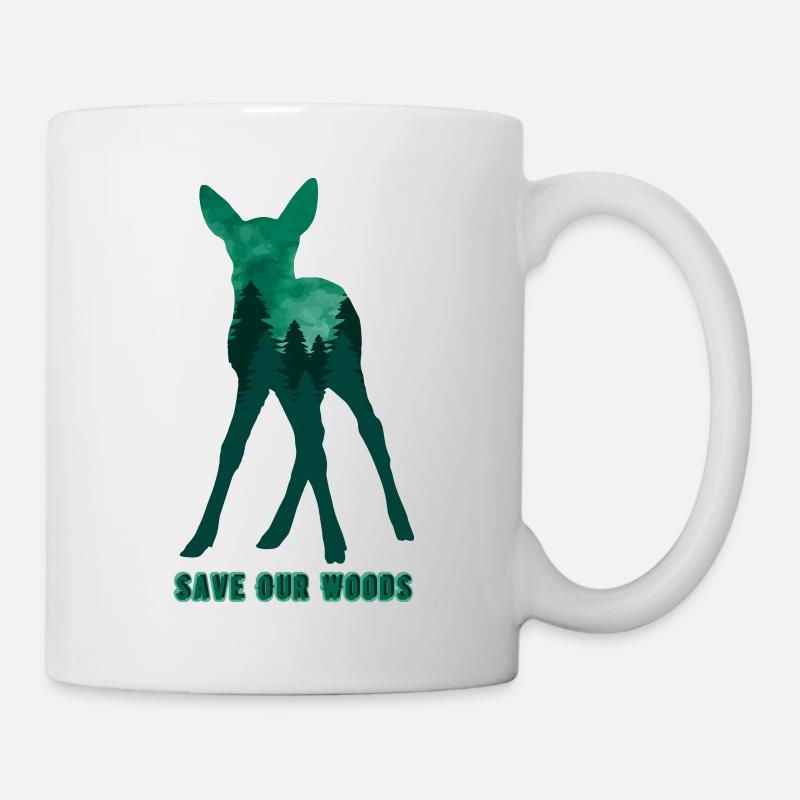 "klimaschutz "save Our Woods - Tasse - Weiß