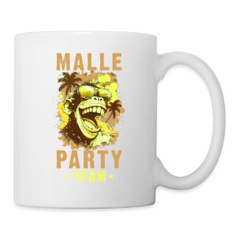 Malle Party Team Affe Mallorca Crew - Tasse - Weiß - Rechts